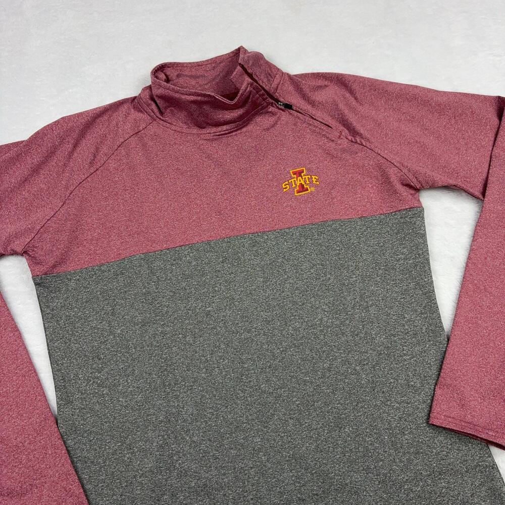 Iowa State Cyclones Rivalry Threads Neck Zip Sweatshirt Womens L Red Football